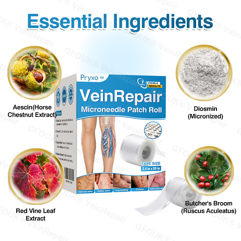 🇺🇸🏆✅️🏃Pryxo™ VeinRepair Microneedle Patch Roll⚡Instant Relief, Long-Term Results